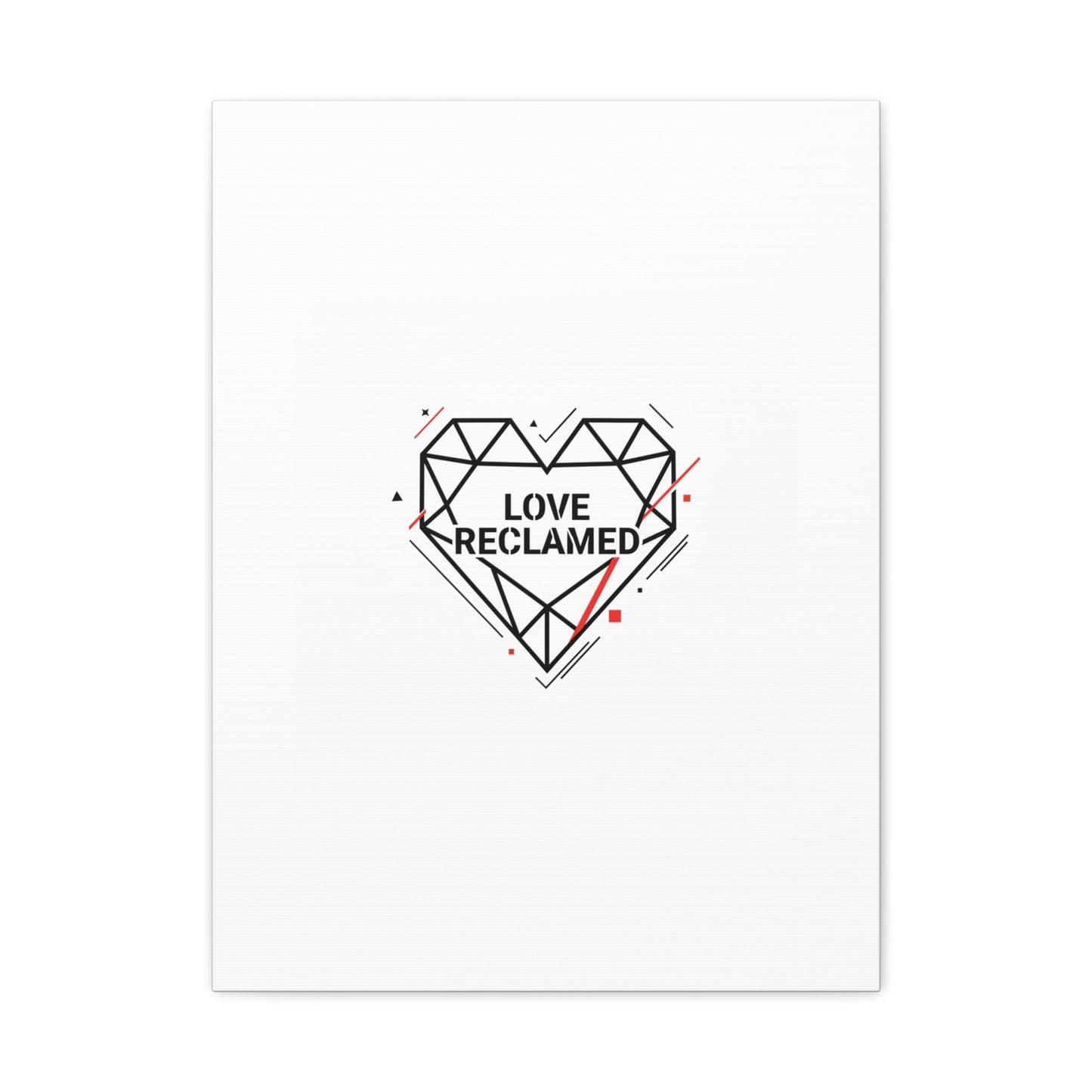 Love Reclaimed Canvas | modern heart design, minimalist love icon