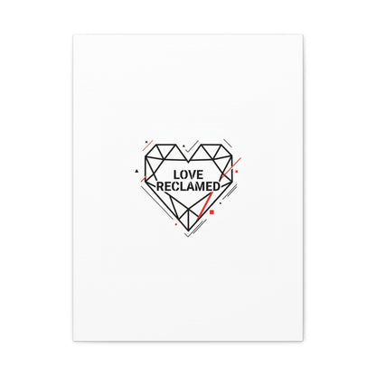 Love Reclaimed Canvas | modern heart design, minimalist love icon