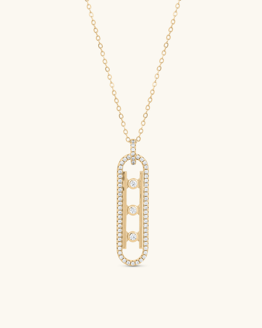 Tri-Stone Balance Necklace