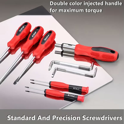 10/100/126/132pcs Magnetic Precision Screwdriver Set with Insulated Tips & Plastic Case - Professional Electronics Repair Kit Suitable for Electronics, Smartphones, Devices, Auto Repair, DIY - Ideal for Daily Use & Holiday Gi
