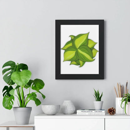 Philodendron Brasil Framed Print – Botanical Wall Art