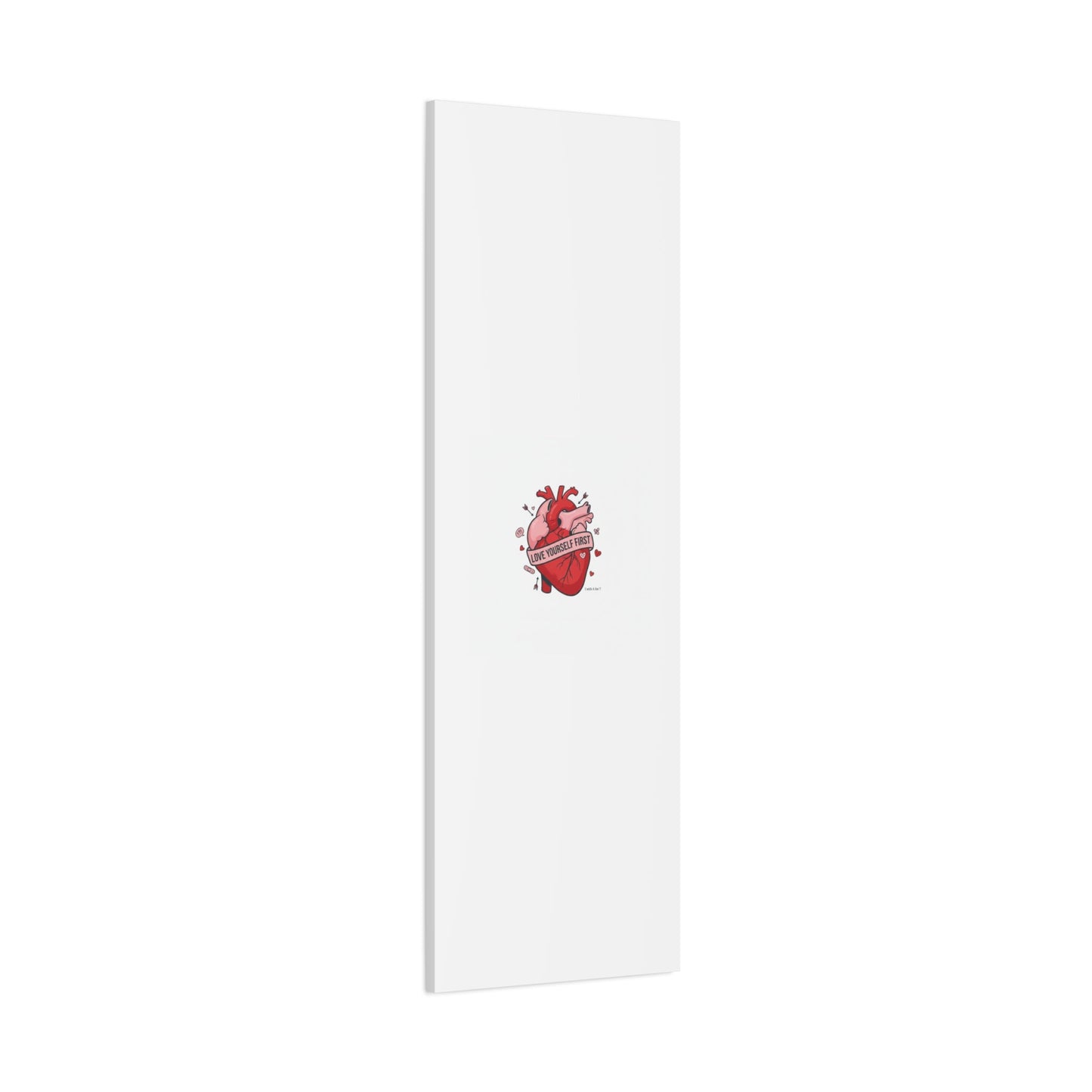 Love Yourself First Canvas, Hearts-with-a-Twist, Anti-Valentine Art