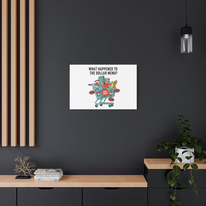What Happened to the Dollar Menu? Canvas | Grocery Prices Meme, Price Shock Wall Art