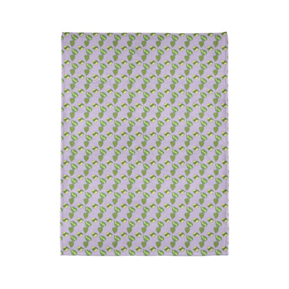 Hoya Kerrii Pattern Cozy Fleece Throw Blanket