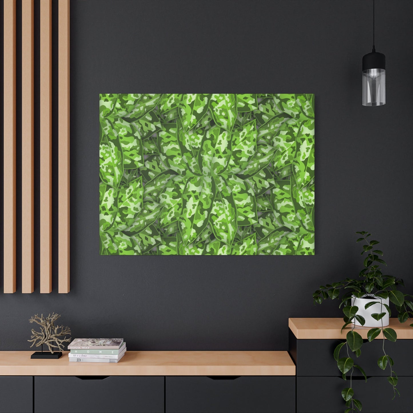 Aglaonema Pictum Canvas Print – Botanical Wall Art