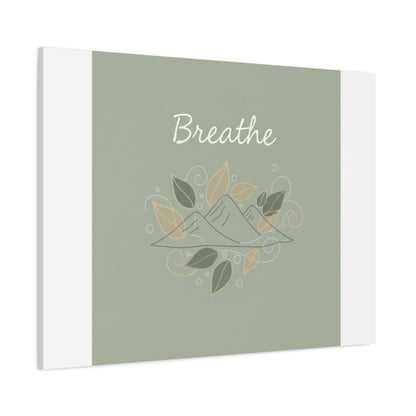 Breathe Mountain Line Canvas | Nature Symbols, Minimal Forest Wall Art