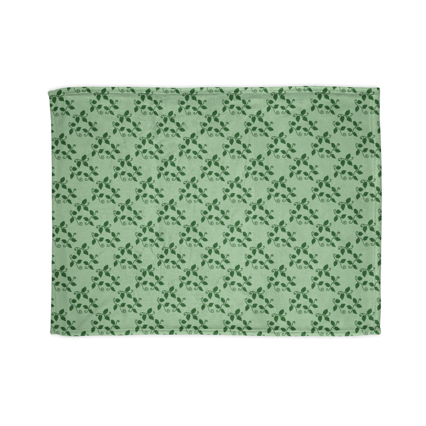 Pothos Pattern Cozy Fleece Throw Blanket