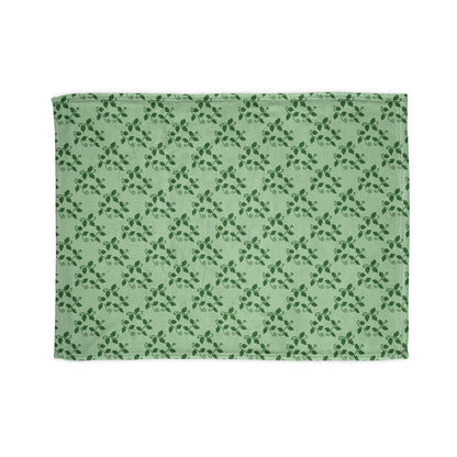 Pothos Pattern Cozy Fleece Throw Blanket