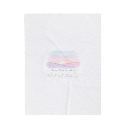 Choose Your Intentions Blanket | intention sticker, gentle resolution art