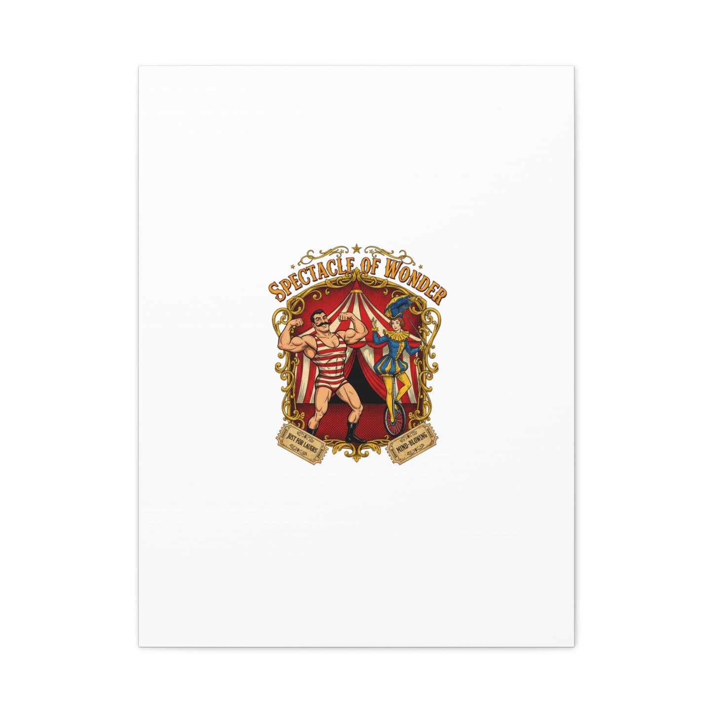 Spectacle of Wonder Circus Art Print, Canvas | Vintage Carnival Design