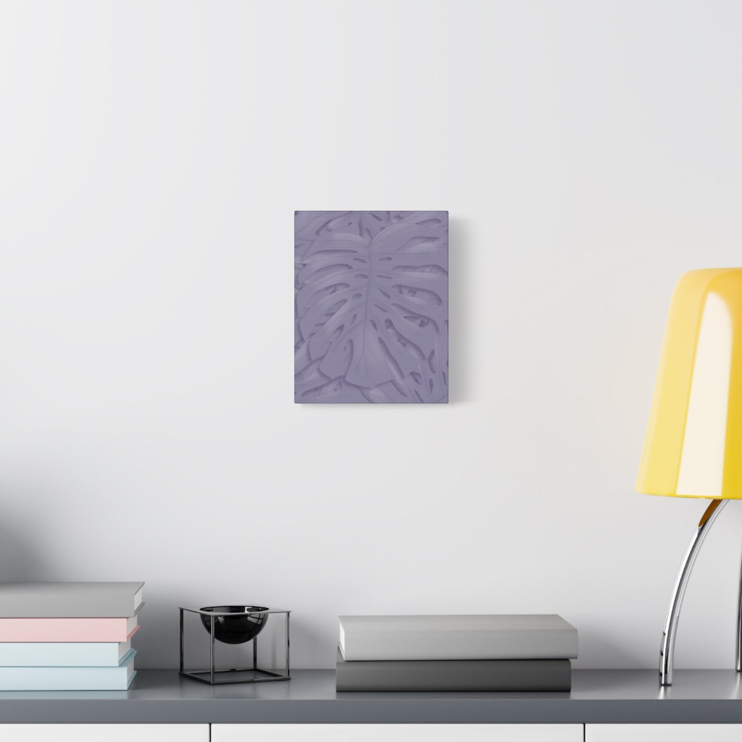 Violet Monstera Canvas Print – Botanical Wall Art