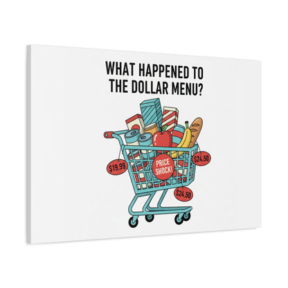 What Happened to the Dollar Menu? Canvas | Grocery Prices Meme, Price Shock Wall Art