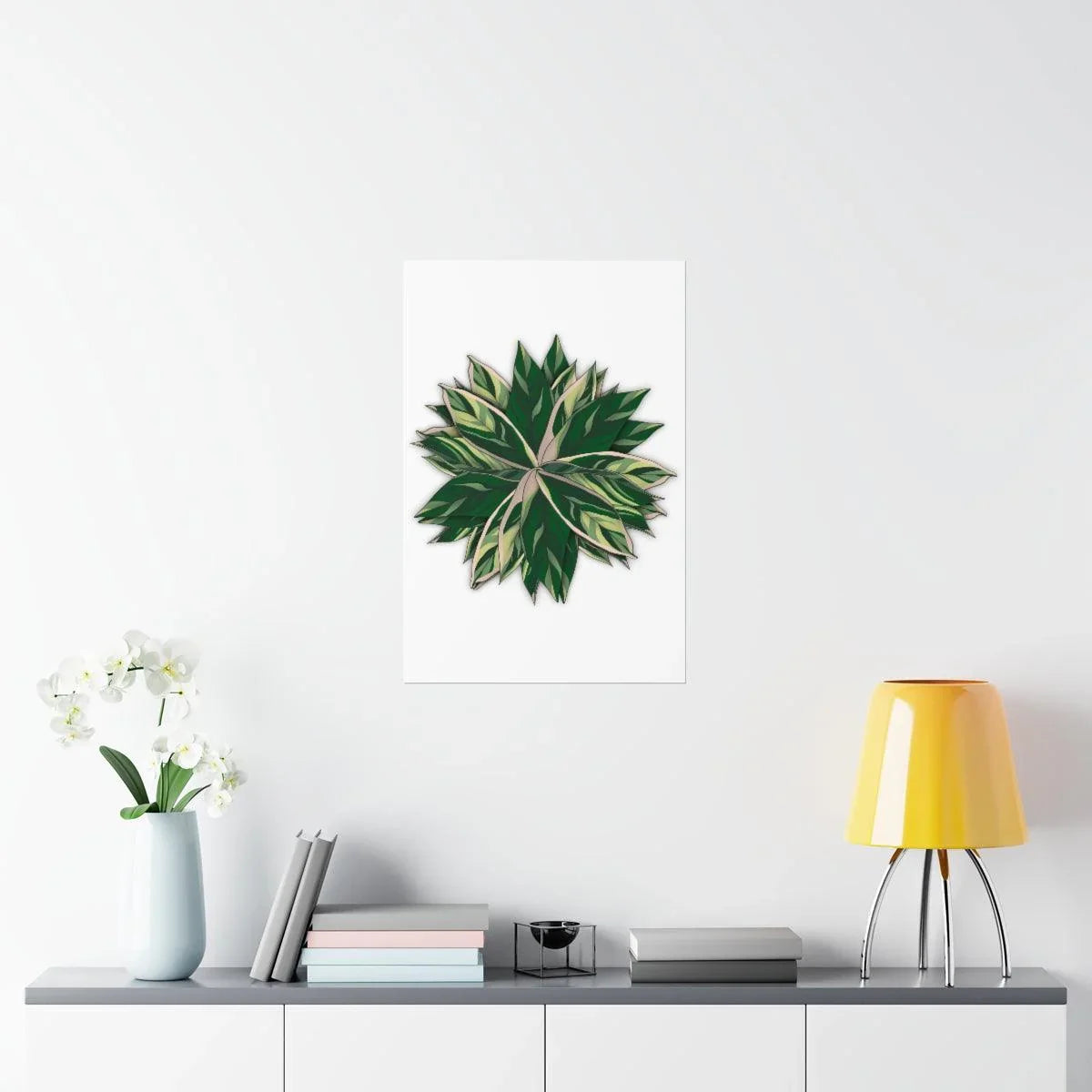 Stromanthe Triostar Botanical Print – Unframed Wall Art