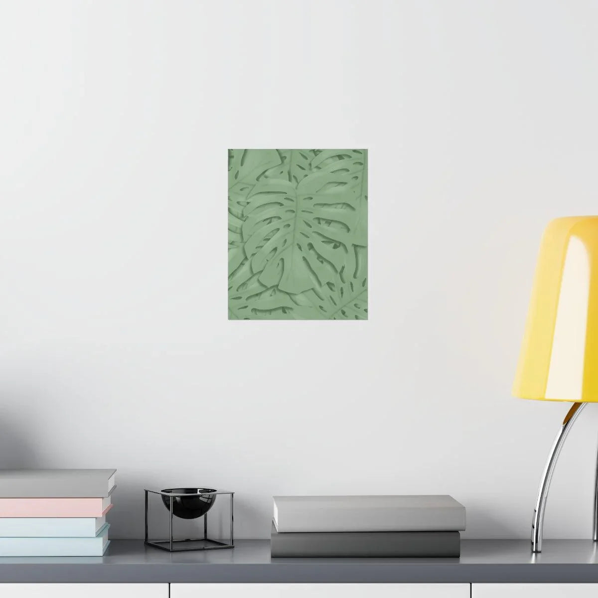 Sage Green Monstera Botanical Print – Unframed Wall Art