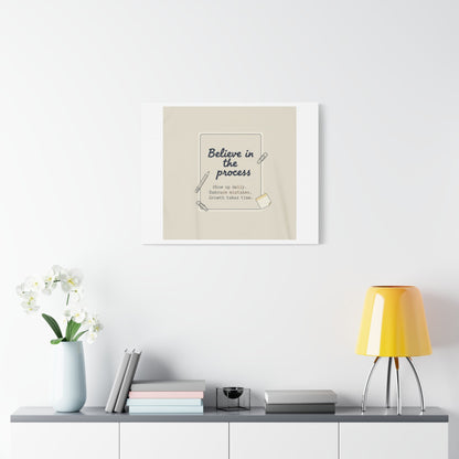 Believe in the Process Canvas | analogue note to self, handwritten reminder décor