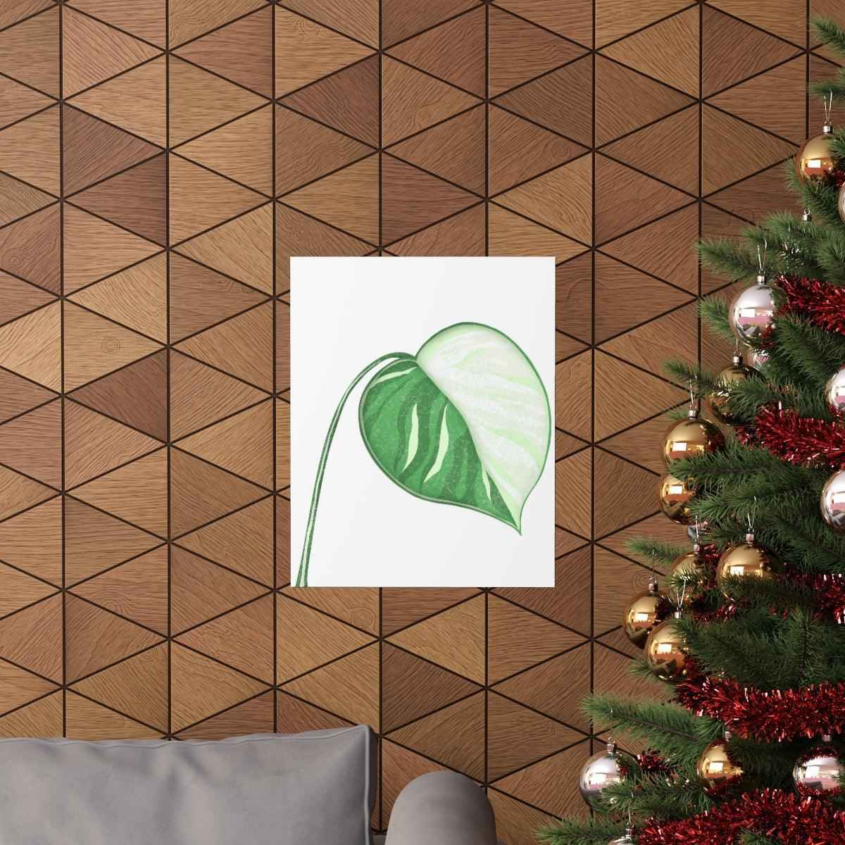 Monstera Albo Botanical Print – Unframed Wall Art