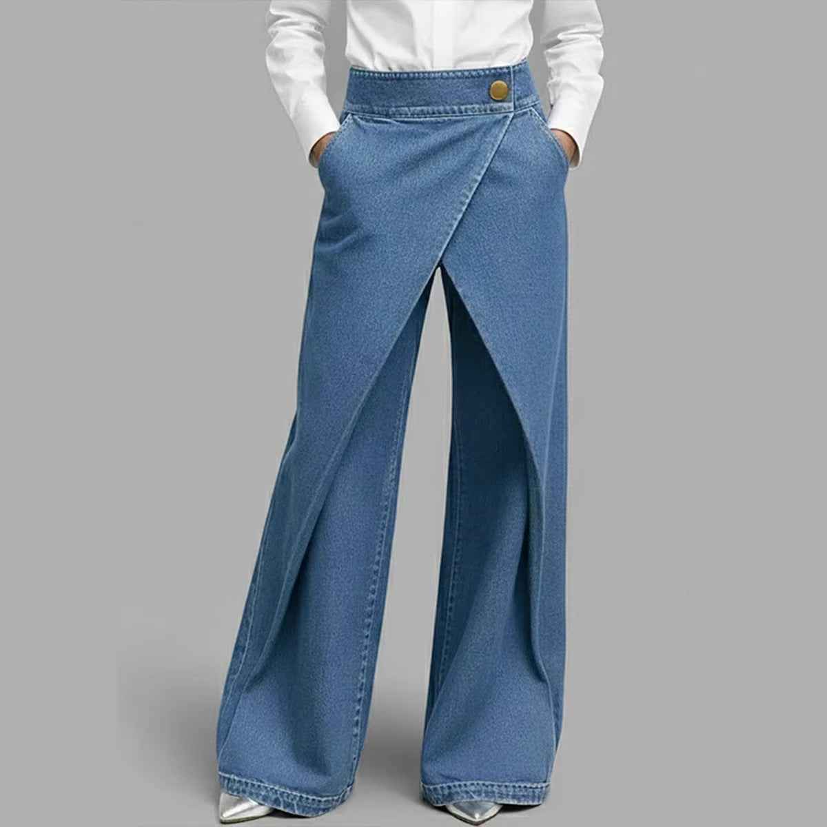 Womens Slim-Straight Leg Fashion Jeans - Versatile High-Quality Denim Trousers