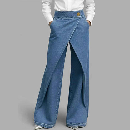 Womens Slim-Straight Leg Fashion Jeans - Versatile High-Quality Denim Trousers