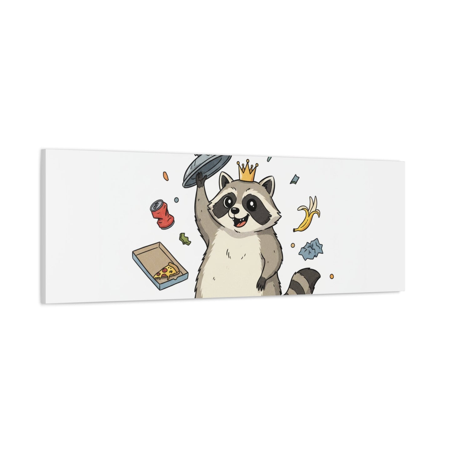 Kings of the Trash Canvas, Raccoon Doodle | Trash Panda, Goofy Critter Art
