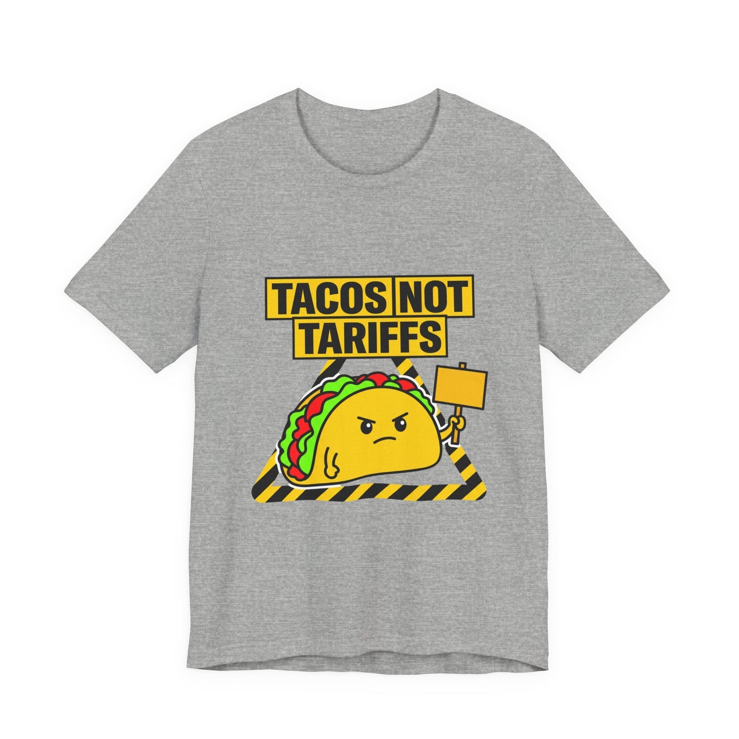 Tacos Not Tariffs Tee | political taco pun, protest typography