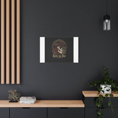 Ride or Die Skull Canvas | Western Skull Art, Gothic Americana