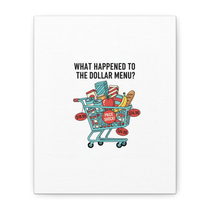 What Happened to the Dollar Menu? Canvas | Grocery Prices Meme, Price Shock Wall Art