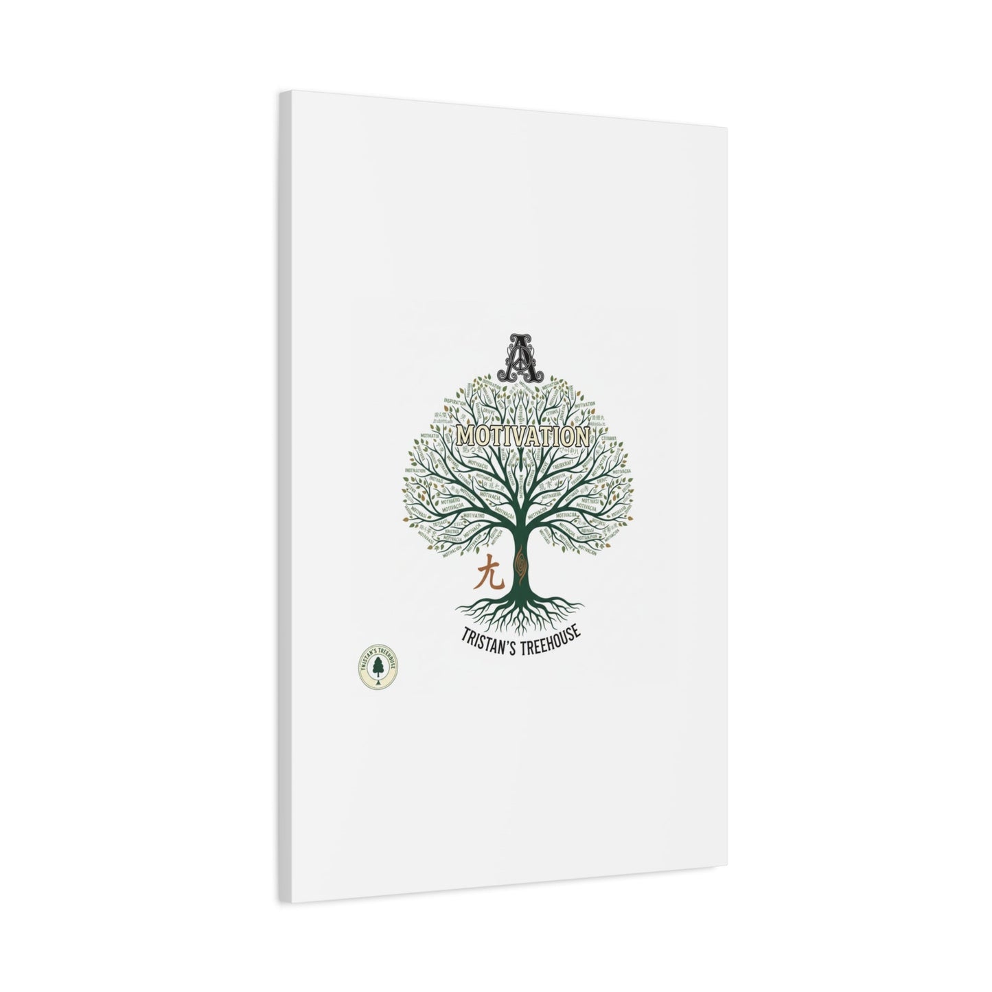 Handwritten Doodle Tree Canvas | Matte Stretched Wall Art