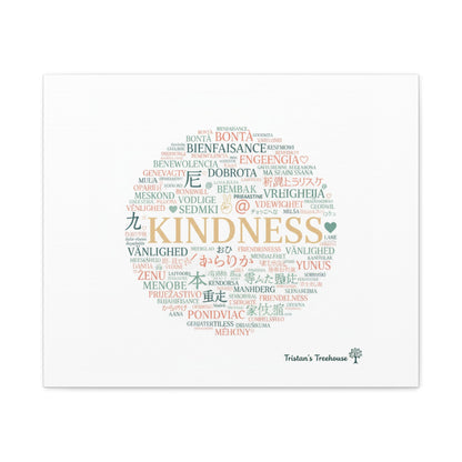 Kindness Word Cloud Canvas | Fresh Start Minimalist Wall Art