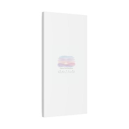 Choose Your Intentions Canvas, soft wellness poster, pastel gradient mindfulness art