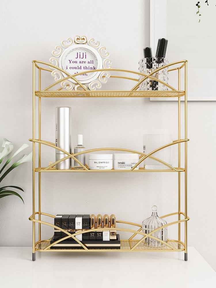 Desktop Storage Shelf Bathroom Free Punching Wall Hanging