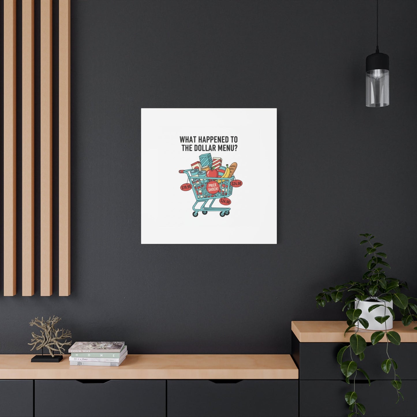What Happened to the Dollar Menu? Canvas | Grocery Prices Meme, Price Shock Wall Art