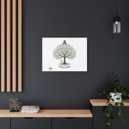 Handwritten Doodle Tree Canvas | Matte Stretched Wall Art