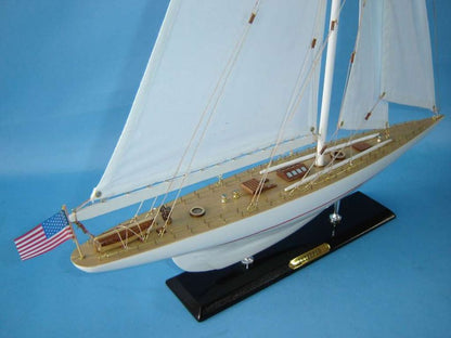 Wooden Intrepid Limited Model Sailboat Decoration 27""