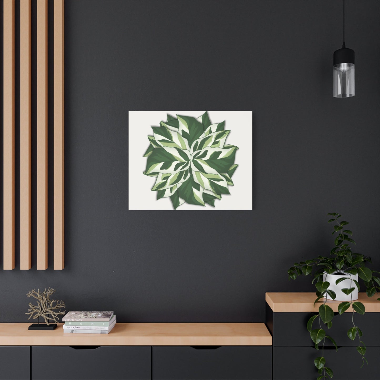 Calathea White Fusion Canvas Print – Botanical Wall Art