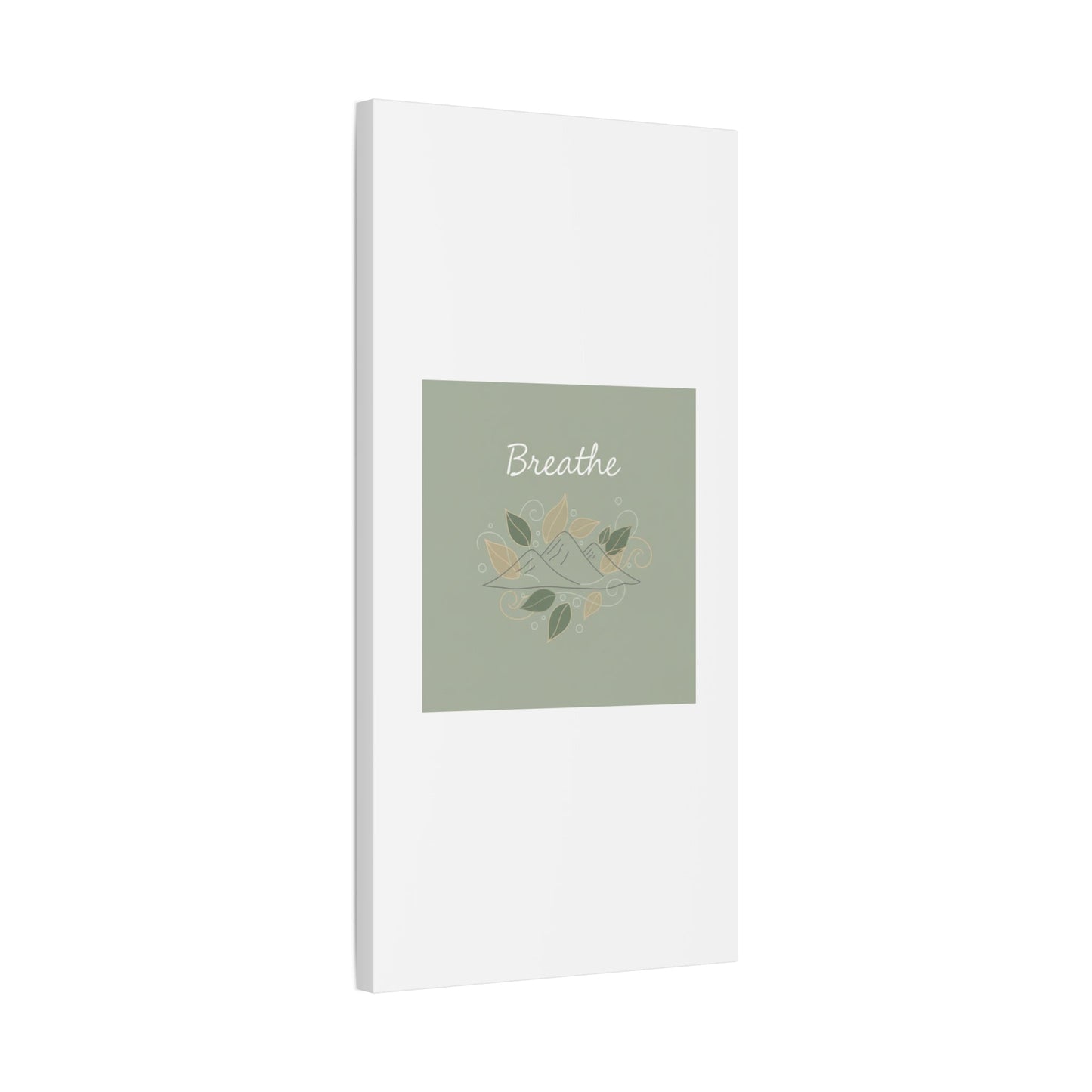 Breathe Mountain Line Canvas | Nature Symbols, Minimal Forest Wall Art