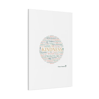 Kindness Word Cloud Canvas | Fresh Start Minimalist Wall Art
