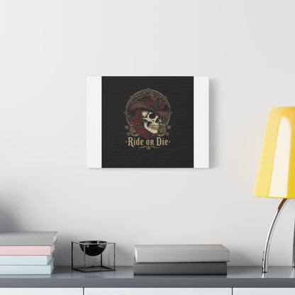 Ride or Die Skull Canvas | Western Skull Art, Gothic Americana