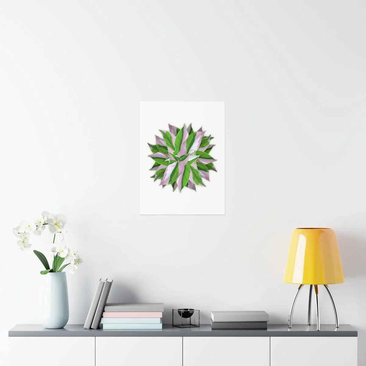 Syngonium Tricolor Pattern Botanical Print – Unframed Wall Art