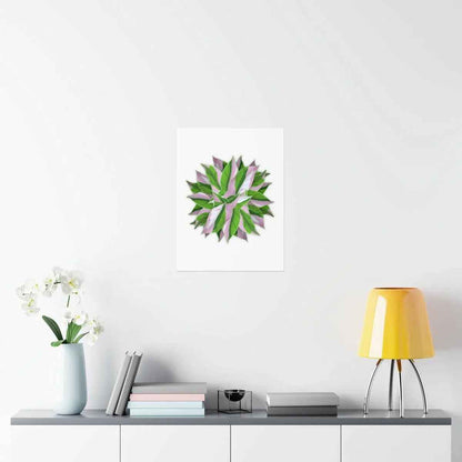 Syngonium Tricolor Pattern Botanical Print – Unframed Wall Art