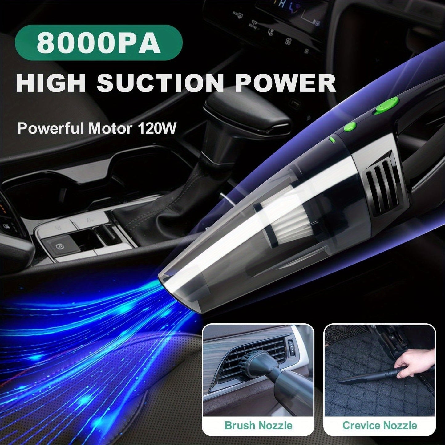 Car Full Interior & Exterior Cleaning Detailing Kit w/ Vacuum, Windshield Cleaner, Drill Brush Kit & More