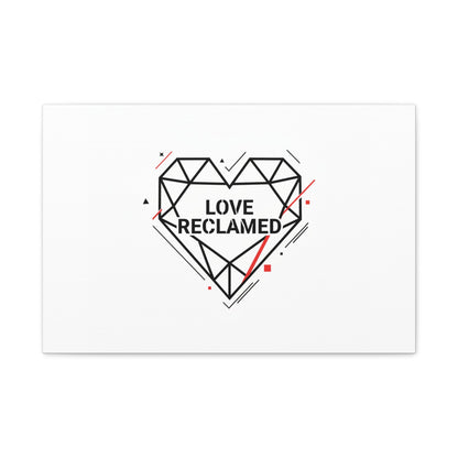 Love Reclaimed Canvas | modern heart design, minimalist love icon