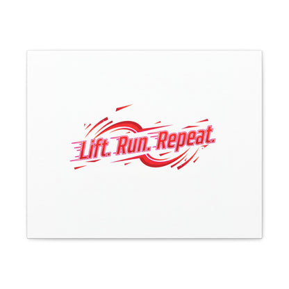 Lift Run Repeat Canvas | Fitness Wall Art, Gym Motivation