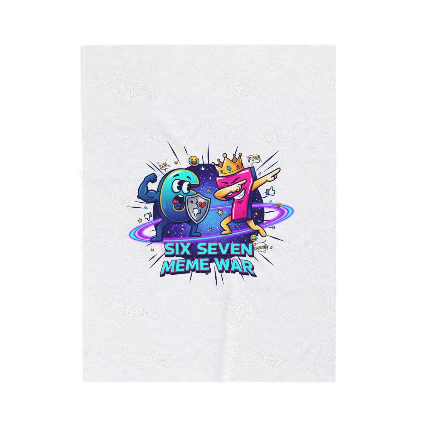 Six Seven Meme War Blanket | Legendary Internet Battle Plush Throw