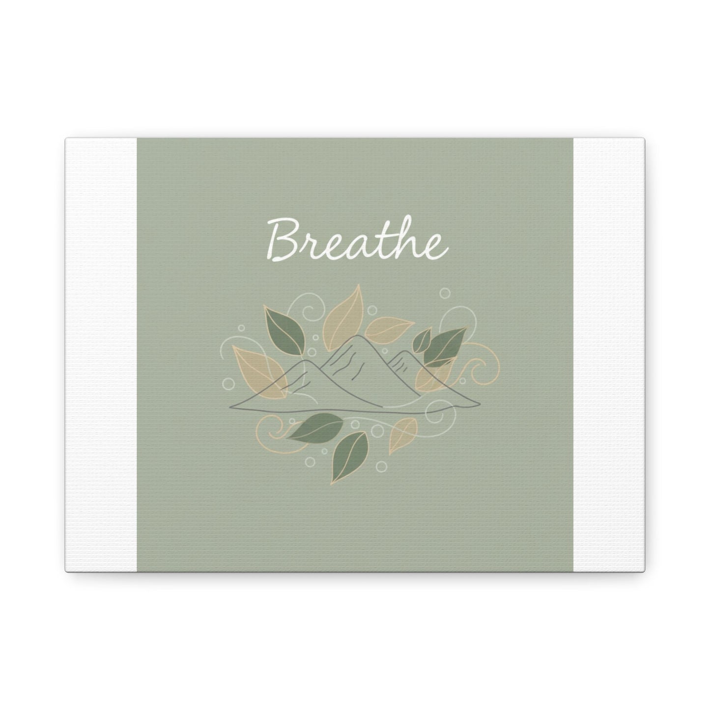Breathe Mountain Line Canvas | Nature Symbols, Minimal Forest Wall Art