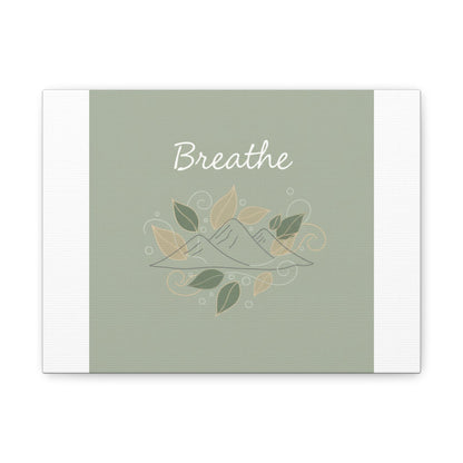 Breathe Mountain Line Canvas | Nature Symbols, Minimal Forest Wall Art