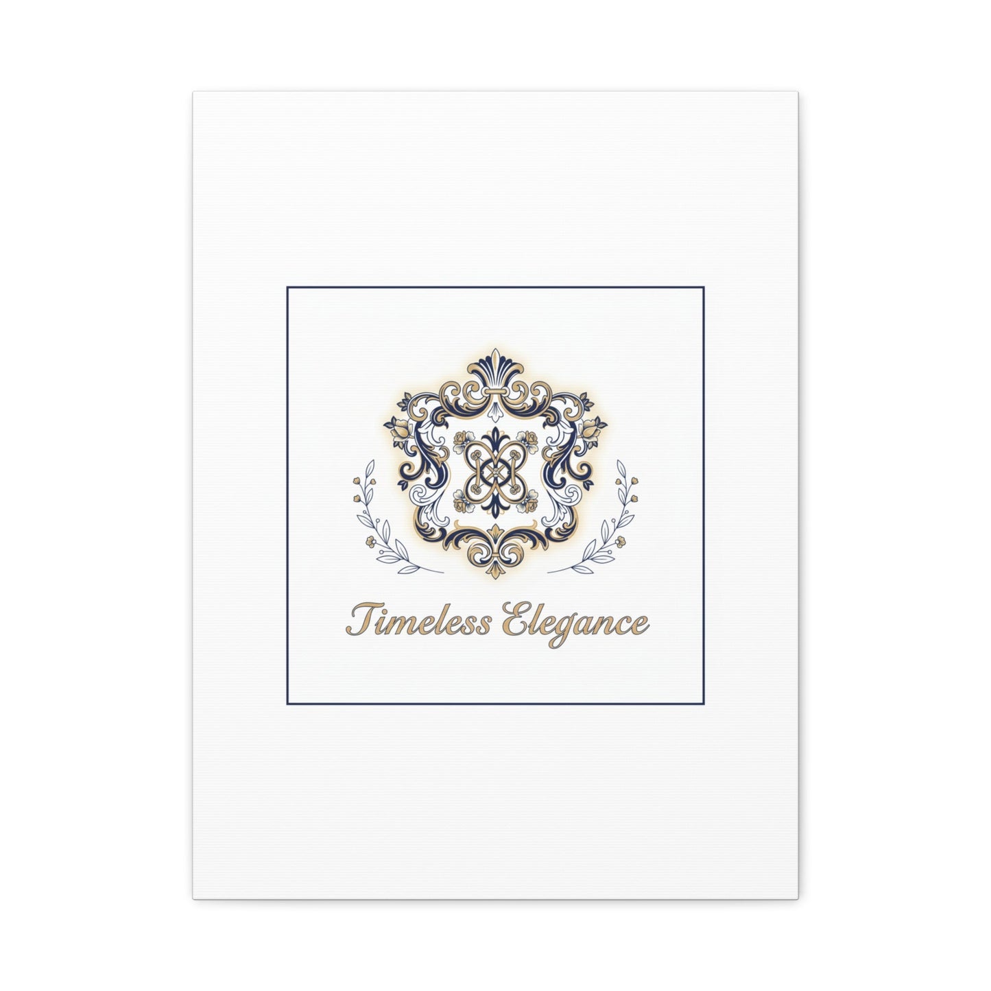 Ornate Brooch Emblem Canvas | Vintage Formalwear Accents, Baroque Print