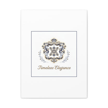 Ornate Brooch Emblem Canvas | Vintage Formalwear Accents, Baroque Print