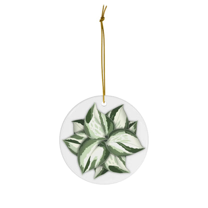 Manjula Pothos Ceramic Ornament – Gold String Holiday Decor