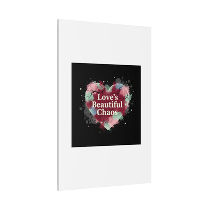 Love's Beautiful Chaos Canvas Print | Soft Grunge Hearts, Distressed Heart Art