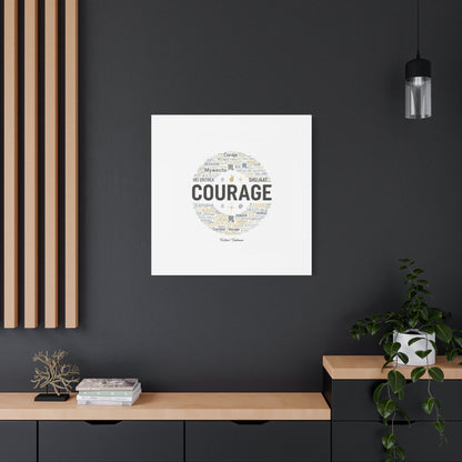 Courage Word Cloud Canvas | Fresh-Start Minimalism art print